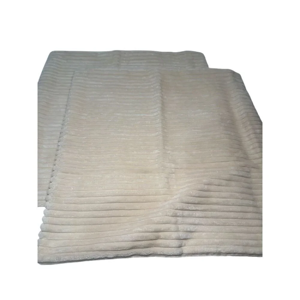 Faux fur plush cream 18” cream throw pillow covers pkg of 2. #M-1850